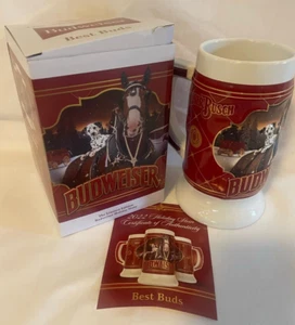 43rd Anniversary Edition 2022 Budweiser "Best Buds" Holiday Stein Mug - Picture 1 of 13