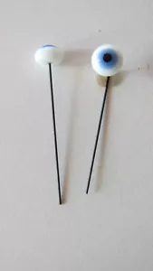 Eyes On Stem Iron Antique Doll Light Blue 9 MM Eyes Antique Doll - Picture 1 of 2