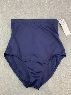 Anne Cole Tummy Control Bikini Tankini Swimsuit Bottom Womens size Medium Blue - Image 1 of 4