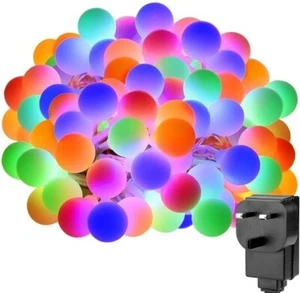 Lepro Multicoloured Fairy Lights Plug in, 10m 100 LED 8 Modes Globe String Mains - Picture 1 of 3