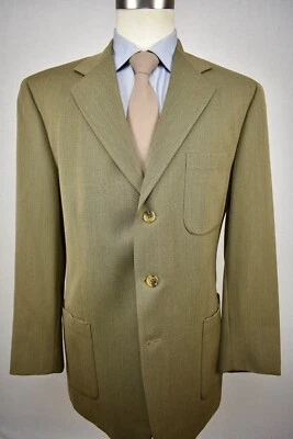 Abrigo deportivo Southwick 1995-2004 liso verde oliva/marrón lana tres botones talla: 44R Foto 1 de 4