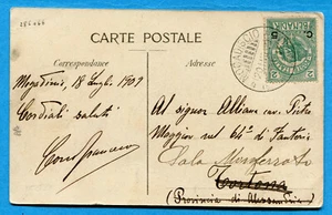 1909 SOMALIA - BENADIR soprastampato c.5 su 2 a. verde (Sass. 11)ISOLATO(286066) - Picture 1 of 2