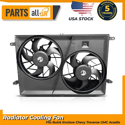 Radiator Cooling Fan Assembly Fits Buick Enclave Chevy Traverse GMC Acadia - Image 1 of 4