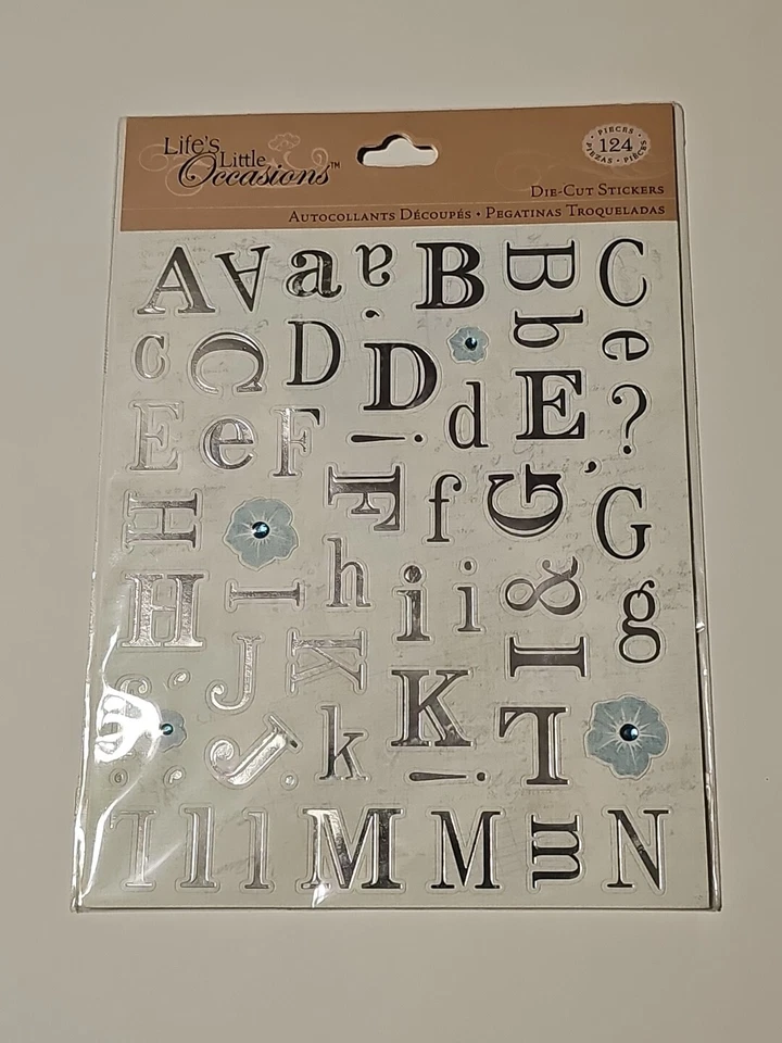 Pegatinas alfabeto Life's Little Occasions PLATEADAS - 124 piezas Foto 1 de 1