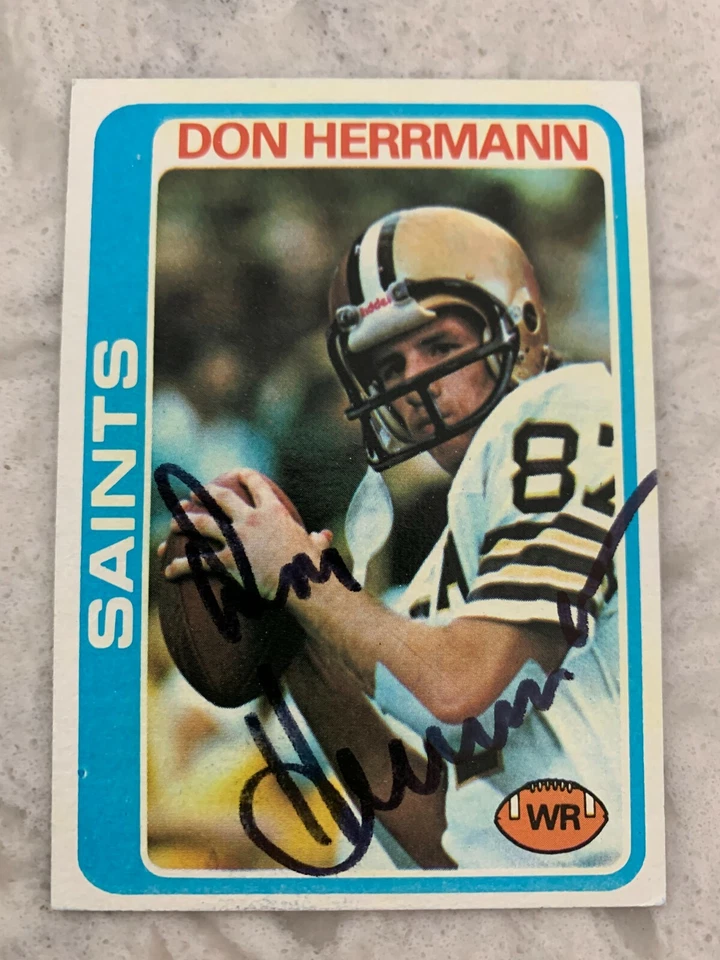 Don Herrmann signed NEW ORLEANS SAINTS card   1978 Topps - Image 1 of 1
