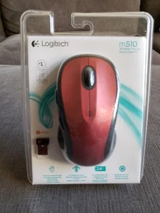 Logitech M510 910-004554 Wireless Mouse USB - Red & Black - New Open Package - Picture 1 of 15