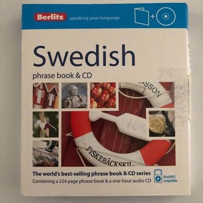 Swedish Phrase Book Dictionary 224 Pages+ CD Pack Berlitz Speaking Your Language - Image 1 of 4