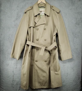 Vintage Misty Harbor Trenchcoat Herren 46 L beige zweireihig herausnehmbares Innenfutter - Bild 1 von 24