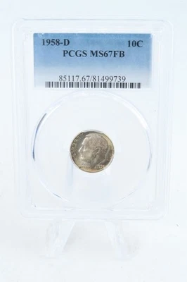 1958-D PCGS MS67FB Roosevelt Dime Business Strike 10C - Image 1 of 2
