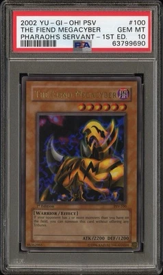 Yu-Gi-Oh! 2002 The Fiend Megacyber PSV-100 1st Edition - PSA 10 - Image 1 of 2