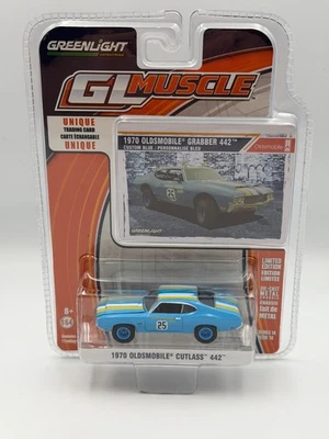 Greenlight GL Muscle 1970 Oldsmobile Cutlass 442, Blue, 1:64, NIB - Image 1 of 4