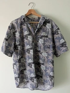 Roundtree & Yorke Mens Shirt Medium blue classic tropical Short sleeve Summer - Picture 1 of 3