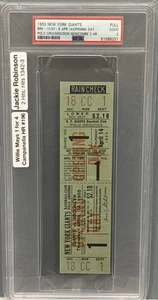 1955 Giants -- Jackie Robinson and Willie Mays -- Opening Day FULL PSA ticket - Picture 1 of 1