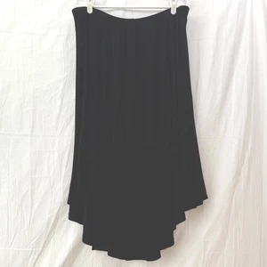 AEO Elastic Waist Hi-Low Skirt Black - Picture 1 of 5
