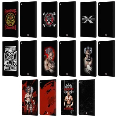 OFFICIAL WWE TRIPLE H LEATHER BOOK WALLET CASE COVER FOR AMAZON FIRE - Image 1 of 4