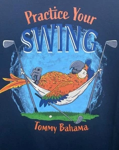 NUEVA Camiseta Tommy Bahama Para Hombre Mediana "Practica Tu Swing" Nueva Con Etiquetas - Imagen 1 de 2