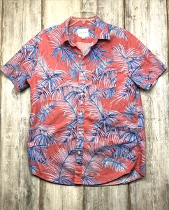 American Eagle Hawaiian Tropical Vacation Shirt Blue pink men's M - Picture 1 of 9