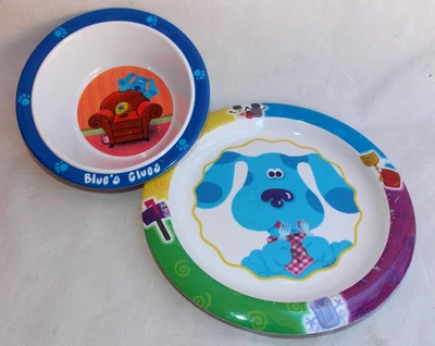 Plato y cuenco de plástico para niños Blues Clues Foto 1 de 4