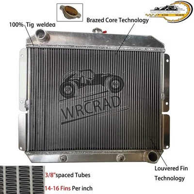 Radiador de aluminio adecuado Studebaker Silver Hawk/Golden Hawk 4,2 4,7 L 1957-1959 1958 Foto 1 de 4