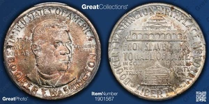1946 BOOKER T WASHINGTON PCGS MS66+ TONED - Picture 1 of 3