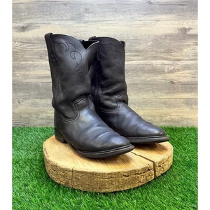 Double H - Size 8.5D - Black Short Shaft Cowboy Boots 3412 - Picture 1 of 11