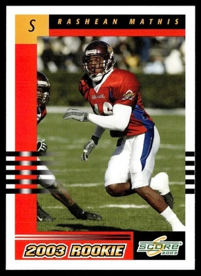 2003 Score National Convention Rookie Rashean Mathis 3/5 #330 - Image 1 of 2