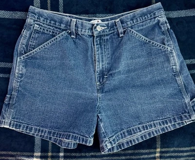 Tommy Hilfiger Denim Carpenter Shorts Woman Sz 10 Retro Y2k 100% Cotton Utility - Image 1 of 4