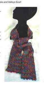 PRETTY PATTERNED PEAKS & VALLEYS SCARF to KNIT in SPORT WEIGHT by HEARTSTRINGS - Picture 1 of 1