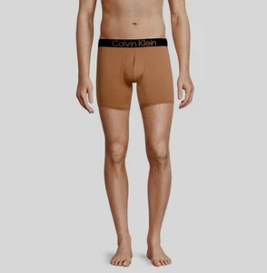 Calvin Klein Mens Icon Flex Naturals Boxer Brief in Sandalwood Size Medium - Picture 1 of 4