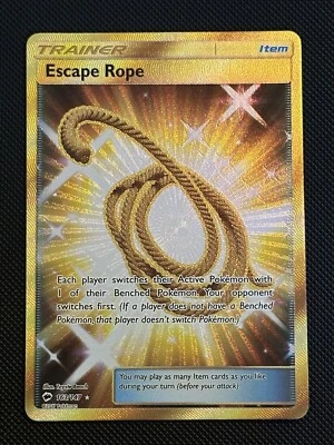 Escape Rope - 163/147 - Pokemon Burning Shadows Sun & Moon Secret Rare Card LP - Image 1 of 2