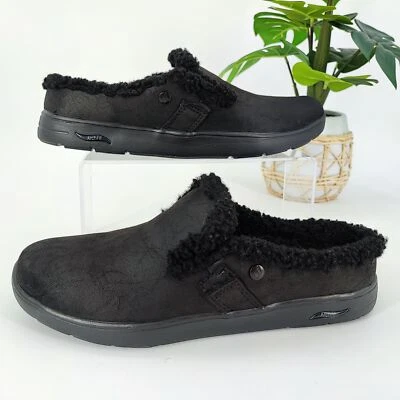 Skechers Woman’s Black Faux Serpa Cozy Camper Fleece Clog Shoes Size 8.5 - Image 1 of 4