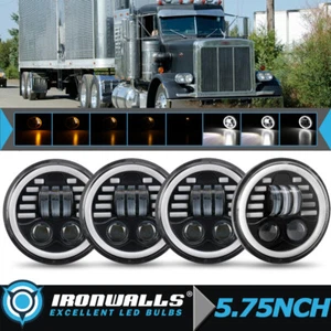 5 3/4" 5.75" 108W Faros LED 4 piezas Alto/Bajo DRL Sellado para Peterbilt 349 359 EE. UU. - Imagen 1 de 12