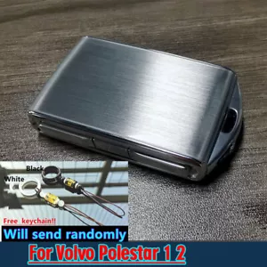 Silver Zinc Alloy Replace Key Fob Cover Shell Keychain For Volvo Polestar 1 2 - Picture 1 of 2