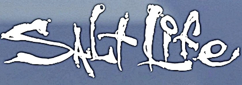 Salt Life Signature "WHITE" UV Rated Vinyl MEDIUM 12inch DECAL  (FREE SHIPPING) - Image 1 of 1