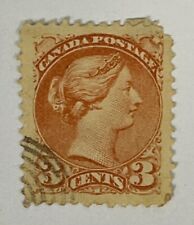 Canada Scott #37c 3c Stamp - 1872 QV Small Queen Victoria (Used) X36_29