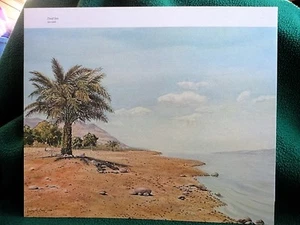 PRINT TO FRAME Dead Sea Ein Gedi landscape Water Vintage - Picture 1 of 5