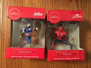 Adornos Hallmark Marvel Avengers 2019 - Capitán América, Spiderman - Imagen 1 de 2
