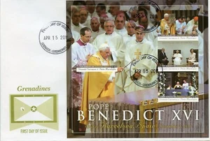 Grenada Gren 2011 Papa Benedetto XVI Visits Barcellona Spagna Imperf. Foglio FDC - Foto 1 di 1