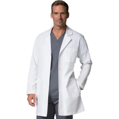Maevn Unisex White Lab Coat Style 7551 35.5" Length One Chest pocket XS to 5XL - Image 1 of 4