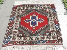 3ft. Square Handmade Turkish Dosmelti Wool Rug