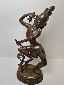 F5-BB Bailarina de Templo Yogini Figura Mujer Bailarina Latón Bronce Cobre Estatua - Imagen 1 de 10