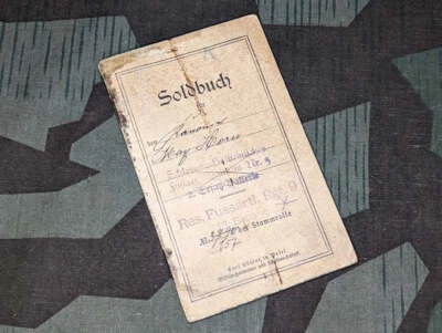 WWI German Soldbuch Fussartl. Rgt. 9 Light Artillery Regiment Soldier's ID Book - Image 1 of 4