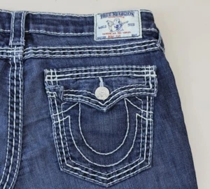 Womens True Religion World Tour Boot Cut Jeans Sz 29 x 28 RN112790 CA57414 - Picture 1 of 10