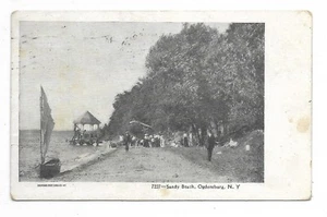 Postal topográfica Ogdensburg Nueva York Sandy Beach circa 1906 - Imagen 1 de 2