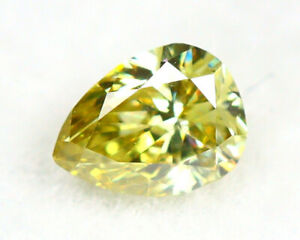 0.13Ct VS Fancy Yellow Pear Shape Natural Real Loose Diamond 1705