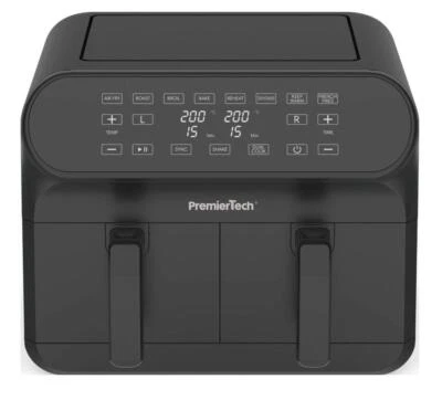 PremierTech Friggitrice ad Aria da 8 Litri Doppio Cestello 8 Programmi PT8LAF - Immagine 1 di 4