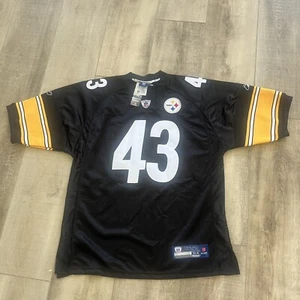 NWT Troy Polamalu #43 Pittsburgh Steelers NFL OnField Reebok Blk Jersey (54)50” - Picture 1 of 15