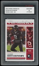 XAVIER HUTCHINSON 2023 PANINI CHRONICLES DP 1ST GRADED 10 NFL ROOKIE CARD TEXANS