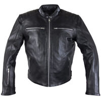 Xelement XS1969 Mens Black Tri-Tex/Leather Jacket Black Medium 