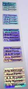 SV75c 500 SVAG .75" Sq Custom Security Hologram Tamper Evident Sticker Seals - Picture 1 of 10